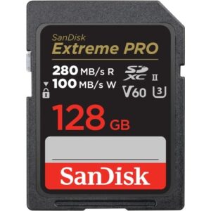 Karta pamięci SANDISK EXTREME PRO SDXC 128GB 280MB/s V60 UHS-II