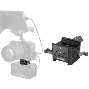 SmallRig 5690 Zestaw płyt montażowych do aku V-Mount, Wbudowane interfejsy zaciskowe Arca-Swiss i NATO