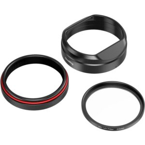 FUJIFILM X100VI, X100V SmallRig 5850 czarna osłona przeciwsłoneczna + adapter do filtrów + filtr UV do aparatów FUJIFILM X100VI i X100V