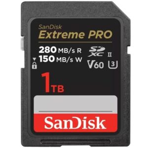 Karta pamięci SANDISK EXTREME PRO SDXC 1TB 280MB/s V60 UHS-II, zapis 150MB/s