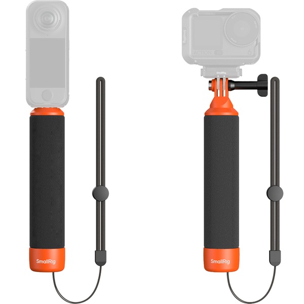 SmallRig 6152 Pływający uchwyt do kamer sportowych, Wyposażony w standardowe mocowanie śrubowe 1/4"-20 oraz adapter do statywu, do DJI, Insta360, GoPro