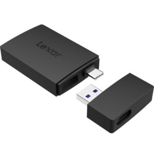 Czytnik kart pamięci LEXAR 2w1 SDHC, SDXC, microSDHC, microSDXC USB 3.1, USB 3.2 Gen 1 do 255 MB/s odczytu, wej. USB-C i USB-A