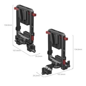 SmallRig 6273 Obrotowa płyta akumulatorowa V-Mount z podwójnymi blokadami V i podwójnym zaciskiem prętowym 15mm