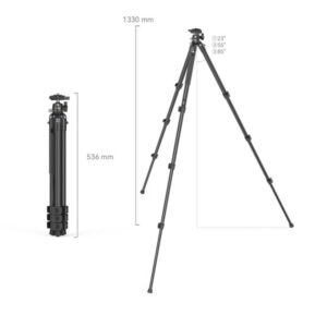 SMALLRIG 4060 Karbonowy, podróżny statyw z głowicą, kolumną centralną AP-10, do 133cm, do 12kg, opcja monpod
