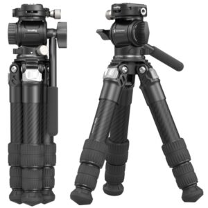 SMALLRIG 5025 Karbonowy, stołowy statyw z głowicą wideo, 13-43cm, do 10kg, po złożeniu 29cm