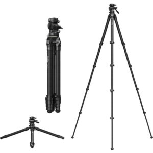SMALLRIG 5028 Karbonowy, podróżny statyw z głowicą, 25-158cm, do 10kg, po złożeniu 48cm