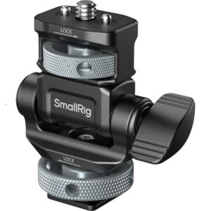 SmallRig 6313 Uchwyt monitora do filmowania w poziomie i pionie z mocowaniem na zimnej stopce, pochylenie o 180° i obrót o 360°