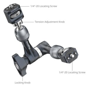 SmallRig 6317 Uchwyt do montażu monitorów i akcesoriów z otworem gwintowanym 1/4"-20 lub ustalającym 1/4"-20 do klatki itp