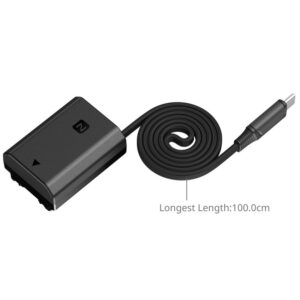 SmallRig 6412 kabel zasilający z dołączanym, samozwijającym się złączem USB-C aparaty SONY zasilane akumulatorem NP-FZ100