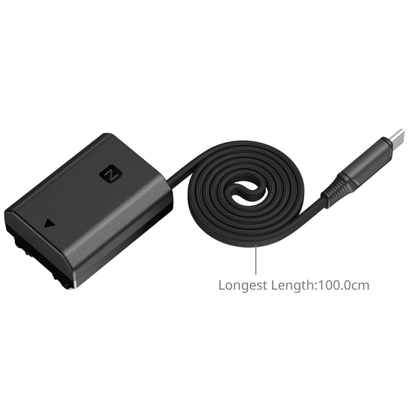 SmallRig 6412 kabel zasilający z dołączanym, samozwijającym się złączem USB-C aparaty SONY zasilane akumulatorem NP-FZ100