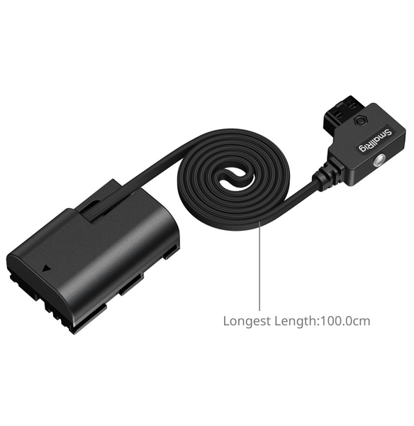SmallRig 6413 kabel zasilający z dołączanym, samozwijającym się złączem D-TAP aparaty CANON zasilane akumulatorem LP-E6P