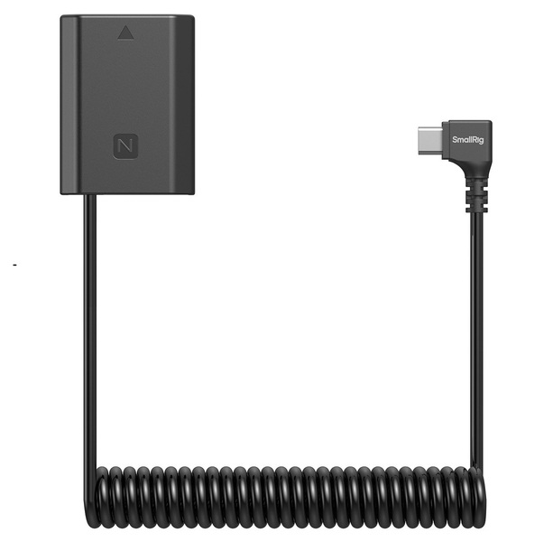 SmallRig 6542 Dummy Battery Power Cable, kabel zasilający ze złącza USB-C aparaty SONY zasilane akumulatorem NP-FW50