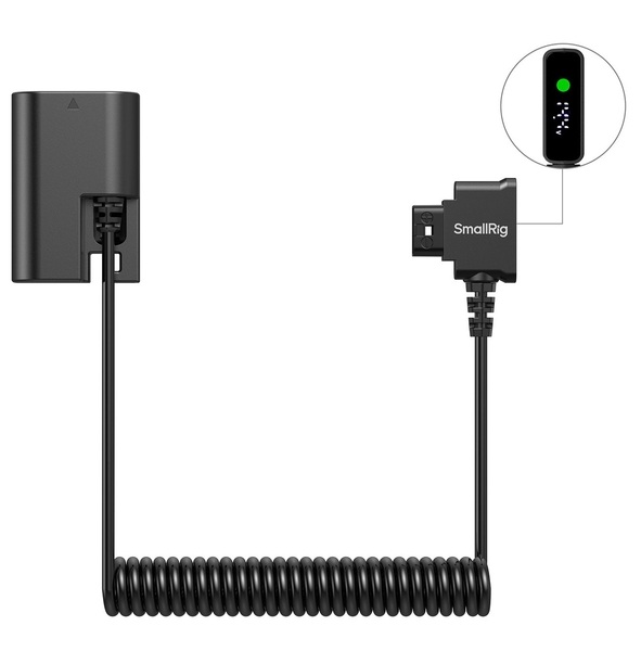 SmallRig 6656 Dummy Battery Power Cable, kabel zasilający ze złącza D-Tap (np: aku V-Mount) aparaty CANON zasilane akumulatorem LP-E6P