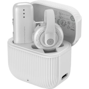 SmallRig 5719 S70-C1 Mikrofon bezprzewodowy z adapterem USB-C do telefonów biały, 1 nadajnik TX + 1 odbiornik RX
