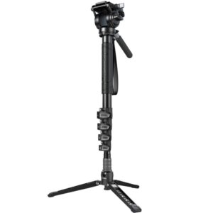 SMALLRIG 6624 Statyw, Monopod aluminiowy (5 sekcji) z nogami i z głowicą wideo